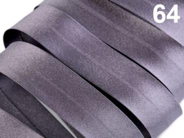 Satinband 20 mm gefalzt - Dunkelgrau
